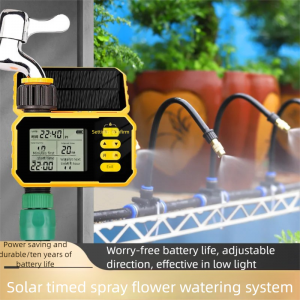 Sprinkler Timer Solar Energy Watering Digital Irrigation Controller System For Outdoor Garden Yard Lawn