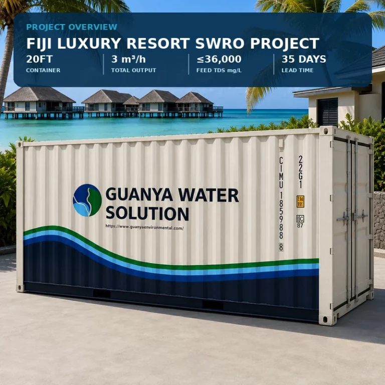 Fiji luxury resort containerized seawater desalination system